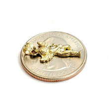 Load image into Gallery viewer, New 10k yellow Gold full body angel diamond cut Pendant charm fine jewelry 1g

