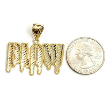 Load image into Gallery viewer, New 10k yellow Gold BLOW word Pendant diamond cut fine jewelry unisex gift 5.3g
