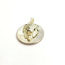 Load image into Gallery viewer, New 10k yellow Gold lion head face Leo zodiac Pendant charm gift fine jewelry 2g

