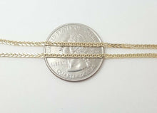 Load image into Gallery viewer, New 14K Yellow Gold 1.4mm Square Spiga Wheat Chain Necklace fine gift 4.1g 18&quot;
