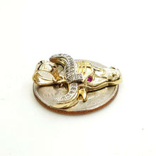 Load image into Gallery viewer, 14k yellow Gold Taurus bull zodiac Pendant cubic zirconia fine gift jewelry 3.2g
