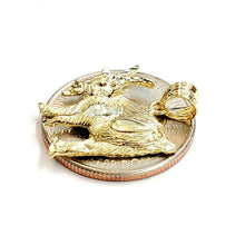 Load image into Gallery viewer, New 10k yellow Gold Goat Pendant charm diamond cut animal fine gift jewelry 2.6g
