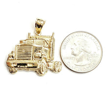Load image into Gallery viewer, New 14k yellow Gold truck car trucking Pendant charm gift fine jewelry 6.3g
