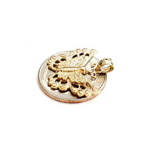 Load image into Gallery viewer, New 14k yellow Gold solid butterfly Pendant charm gift fine jewelry 2.8g
