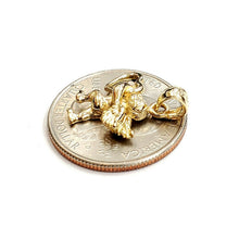 Load image into Gallery viewer, New 14k yellow Gold full body angel heart Pendant charm gift fine jewelry 1.8g
