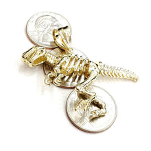 Load image into Gallery viewer, 10k yellow Gold 3D Dinosaur movable animal Jurassic Pendant fine jewelry 16.1g
