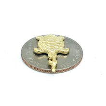 Load image into Gallery viewer, New 14k yellow gold hollow turtle full body pendant charm fine gift jewelry 1.3g
