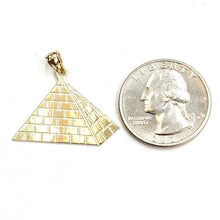 Load image into Gallery viewer, New 14k yellow solid Gold Egyptian pyramid Pendant fine gift jewelry 2.6g
