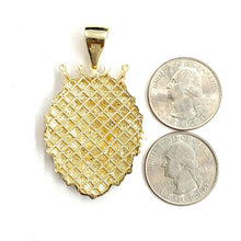 Load image into Gallery viewer, 14k yellow Gold lion head face with crown Leo zodiac fine Pendant charm 11.7g
