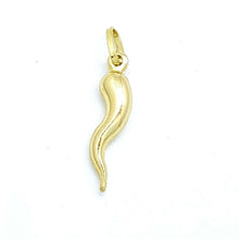 Load image into Gallery viewer, New 14k yellow gold 3D hollow horn lucky pendant charm fine gift jewelry 0.9g
