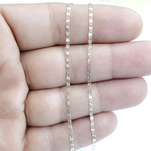 Load image into Gallery viewer, 10K 3 color gold 1.6mm thin valentino chain Necklace fine gift jewelry 1.7g 20"
