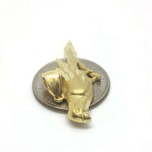 Load image into Gallery viewer, New 14k yellow Gold parrot bird Pendant charm gift fine jewelry unisex 3.6g
