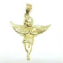 Load image into Gallery viewer, 14k yellow Gold full body angel Pendant charm wings gift fine jewelry 1.9g

