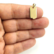 Load image into Gallery viewer, 14k yellow Gold Tiny medical ID dog tag name tag Pendant charm fine jewelry 1.4g
