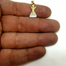 Load image into Gallery viewer, New 14k two tone gold divino nino baby Jesus religious pendant fine jewelry 0.8g
