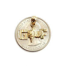 Load image into Gallery viewer, 14k yellow Gold Golf word ball Pendant charm sport game fine jewelry gift 1.4g
