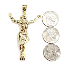 Load image into Gallery viewer, 10k yellow gold Jesus full body religious pendant charm gift fine jewelry 6.5g
