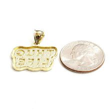 Load image into Gallery viewer, New 10k yellow Gold Thug Life word Pendant charm diamond cut fine jewelry 3.6g
