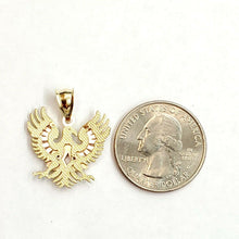 Load image into Gallery viewer, New 10k multi color Gold eagle Pendant charm diamond cut gift fine jewelry 3g
