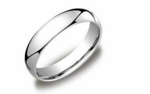 Mens Womens Solid 14K White Gold Plain Wedding Ring Band jewelry 5MM size 9