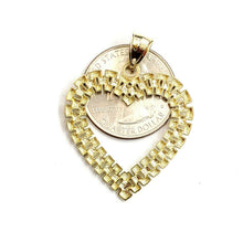 Load image into Gallery viewer, New 10k yellow gold heart pendant charm love Amor fine gift women jewelry 3g
