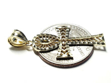 Load image into Gallery viewer, 10k yellow gold Egyptian ankh cross pendant charm fine religious jewelry 1.9g
