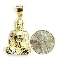 Load image into Gallery viewer, New 10k yellow gold buddha Buda Buddah pendant charm fine religious jewelry 5.8g

