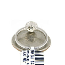 Load image into Gallery viewer, 0.48ct Genuine diamond 14k White Gold Women round ball Ring fine gift Size 6.5
