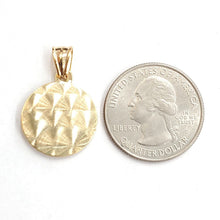 Load image into Gallery viewer, 14k yellow gold round virgin Mary Guadalupe religious pendant diamond cut 2.2g
