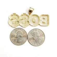 Load image into Gallery viewer, New 10k yellow Gold BOSS dollar sign Pendant charm diamond cut fine jewelry 7.4g
