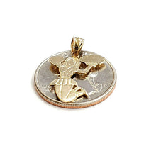 Load image into Gallery viewer, 14k yellow Gold Solid cheerleader ballerina dancer Pendant charm jewelry 1.4g

