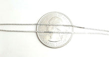 Load image into Gallery viewer, New 14K white Gold 0.80mm Square Box Chain Necklace fine gift jewelry 2.1g 20"
