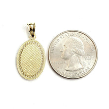 Load image into Gallery viewer, 10k gold oval virgin Mary Guadalupe pendant charm fine religious jewelry 1.7g
