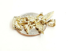 Load image into Gallery viewer, New 14k yellow gold saint Michael pendant charm fine religious gift jewelry 3.5g
