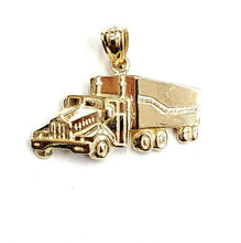 Load image into Gallery viewer, New 14k yellow Gold truck car trucking Pendant charm gift fine jewelry 3.3g
