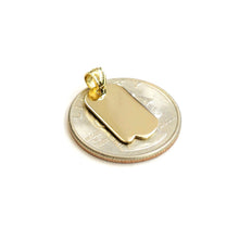 Load image into Gallery viewer, 14k yellow Gold Tiny medical ID dog tag name tag Pendant charm fine jewelry 1.4g
