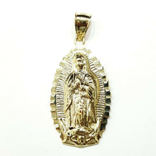 Load image into Gallery viewer, 10k gold virgin Mary Guadalupe pendant charm gift fine religious jewelry 5.3g
