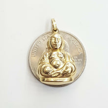 Load image into Gallery viewer, New 14k yellow gold 3D hollow buddha buda buddah pendant charm fine jewelry 2.6g
