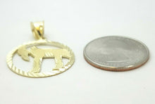 Load image into Gallery viewer, New 10k yellow gold round chai Jewish kabbalah god pendant 0.95" religious 2.4g
