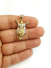 Load image into Gallery viewer, 10k two tone gold jesus full body religious gift pendant charm fine jewelry 3.6g
