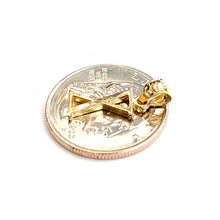 Load image into Gallery viewer, New 14KT Yellow Gold Solid Roman number 10 Pendant charm gift Fine Jewelry 0.9g
