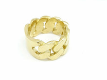 Load image into Gallery viewer, 14K solid Yellow Gold 11.6mm Cuban link Ring Band fine jewelry 17.2g size 9.5
