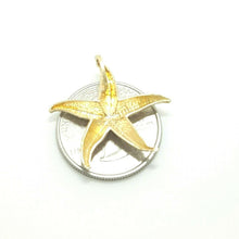 Load image into Gallery viewer, 14k yellow Gold starfish Pendant charm necklace gift for her jewelry 0.99" 3.4g
