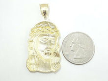 Load image into Gallery viewer, 10k yellow gold jesus face head pendant charm fine religious jewelry unisex 5.5g
