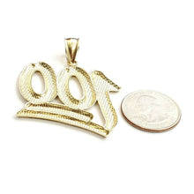 Load image into Gallery viewer, New 10K Solid Yellow Gold Diamond Cut One Hundred 100 Charm Pendant jewelry 8.3g

