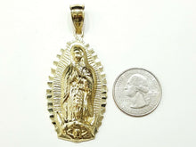 Load image into Gallery viewer, 10k gold virgin Mary Guadalupe pendant charm gift fine religious jewelry 8.9g
