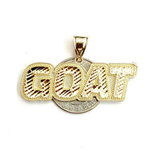 Load image into Gallery viewer, New 10k yellow Gold Goat Pendant charm diamond cut hip hop fine jewelry 5.9g
