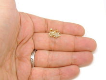 Load image into Gallery viewer, New 14k yellow Gold 0.11Ct Round Diamond star stud Earrings Push Back Fastening
