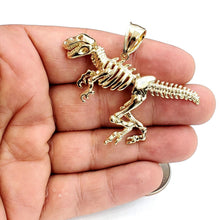 Load image into Gallery viewer, 10k yellow Gold 3D Dinosaur movable animal Jurassic Pendant fine jewelry 16.1g
