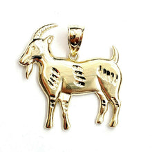 Load image into Gallery viewer, New 10k yellow Gold Goat Pendant charm diamond cut animal fine gift jewelry 6.4g
